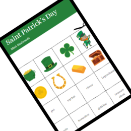 Sant Patrick's Day Flashcard Set - zestaw, karty obrazkowe i karty wyrazowe na Dzień Świętego Patryka