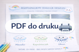Karta pracy: Rozpoznaj rodzaje deszczu