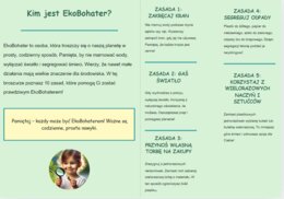 Broszura z ekologicznymi wskazówkami na co dzień. 10 zasad do zapamiętania.