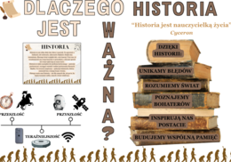 Gazetka historyczna w pakiecie z 2 tytułami: DLaczego historia jest ważna? Oraz Po co Ci historia| W zestawie duży plakat| Edukacyjna dekoracja klasy /korytarza/biblioteki