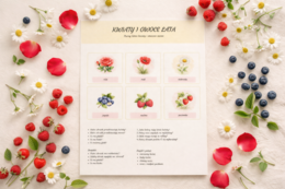 Kwiaty i owoce lata [Plakat]