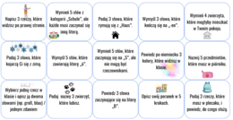 Zadania na rozgrzewkę - mówienie, pisanie - j. niemiecki