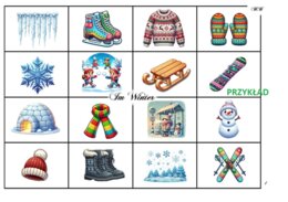 BINGO - Im Winter (słówka związane z zimą)