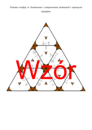Trimino - Dodawanie i odejmowanie dodatnich i ujemnych ułamków | matematyka