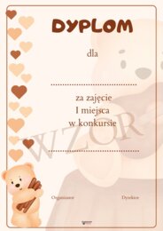 Dyplomy na Dzień Pluszowego Misia