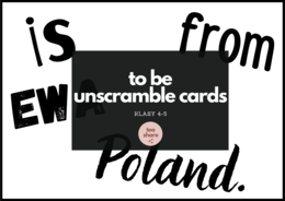 To Be - UNSCRAMBLE CARDS