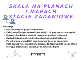 Skala na planach i mapach. Stacje zadaniowe dla klas 6-8