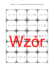 Domino - Dzielenie liczb wymiernych | matematyka