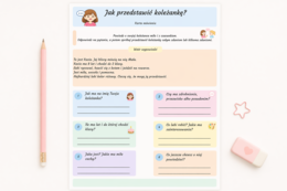 Jak przedstawić koleżankę? – karta mówienia