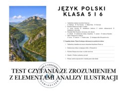 Test czytania ze zrozumieniem z elementami analizy ilustracji