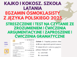 Kajko i Kokosz. Szkoła latania - materiały do #egzaminósmoklasisty! Praca ze streszczeniem lektury, czytanie 📝ze zrozumieniem, gramatyka, zaproszenie, argumentacja