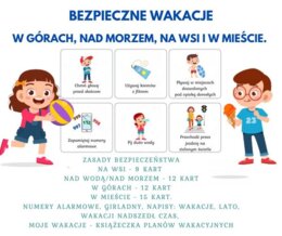 Bezpieczne wakacje: w górach, nad morzem, na wsi i w mieście.