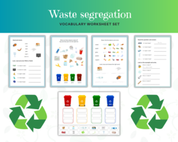 Waste Segregation: Zestaw Kart Pracy Uczących Segregacji Śmieci w Kontekście CLIL i Edukacji Przyrodniczej na Dzień Ziemi, Earth Day