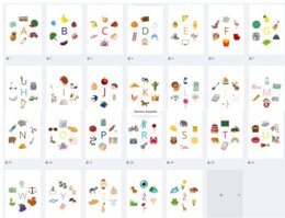 Plansze z obrazkami liter