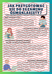 Przygotowanie do Egzaminu Ósmoklasisty - strategie, porady i techniki. Gazetka.