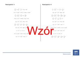 Wzór algebraiczny (A+B)^2, upraszczanie | matematyka, algebra | 26 kolumn