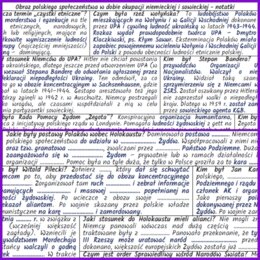 Obraz polskiego społeczeństwa w dobie okupacji niemieckiej i sowieckiej – notatki i karta pracy