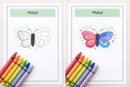 Wiosenne obrazki do dokończenia – karta pracy