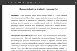 Ocena opisowa- KLASA I, listy dla uczniów, przykładowe oceny