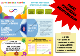 PAKIET PSYCHOLOGA PRZEDSZKOLNEGO a w nim: 6 gazetek na popularne okołopsychologiczne tematy PRZEDSZKOLNE!, 5 kart pracy o EMOCJACH oraz dodatki: ulotka oraz dyplomy!