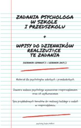 Zadania psychologa w szkole i przedszkolu - omówienie + wpisy do dzienników