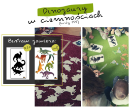 Dinozaury w ciemnościach. Karty z cieniami