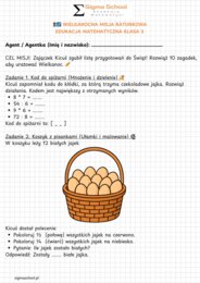 Wielkanocna Karta Pracy z Matematyki - Misja Ratunkowa (Klasa 3)