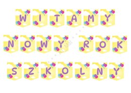 Girlanda, baner "WITAMY NOWY ROK SZKOLNY"
