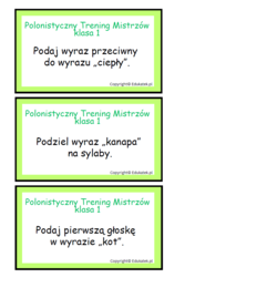 Polonistyczny trening mistrzów - klasa 1