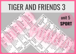 Tiger and Friends 3 unit 5 SPORT - zakładki do książki