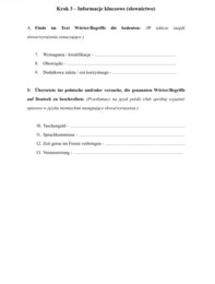 Matura podstawowa JĘZYK NIEMIECKI Czytanie ze zrozumieniem