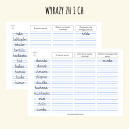 ORTOGRAFIA Z KLASĄ - WYRAZY Z Ó, U, Ż, RZ, H, CH NIEWYMIENNYM
