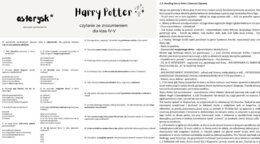 Czytanie ze zrozumieniem – Harry Potter – klasa IV, V
