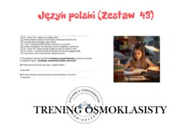 Trening ósmoklasisty – język polski (zestaw 43).  „Treny” – Jan Kochanowski