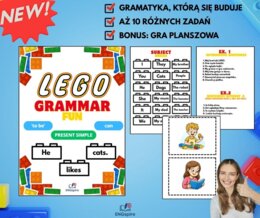 LEGO Grammar Fun – Present Simple, to be i can w formie gry