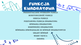 Notatka z funkcji kwadratowej - matematyka