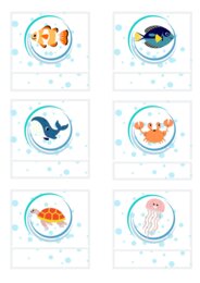 ZNACZKI PRZEDSZKOLNE. ZWIERZĘTA MORSKIE. CZĘŚĆ I.