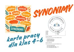 KARTA PRACY – SYNONIMY I ANTONIMY. Klasy 4-6