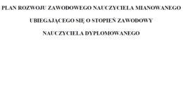 Przykładowy plan rozwoju zawodowego