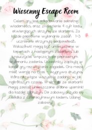 Wiosenny Escape Room dla klas 6-8