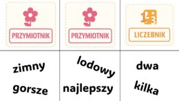 Powtórka gramatyki - memory z częściami mowy