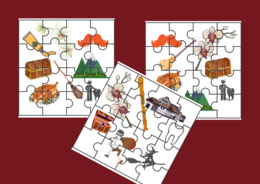 "KAJKO I KOKOSZ. SZKOŁA LATANIA" – puzzle – ikonki