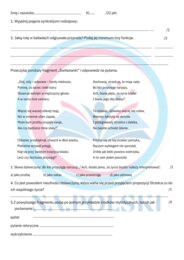 "Świtezianka" i "Lilije" - sprawdzian po omówieniu ballad