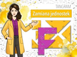 Klasa 7. Fizyka. Przeliczanie, zamiana jednostek. Układanka. Tangram. Puzzle. Karta pracy.