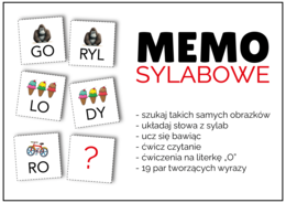 MEMO Sylabowe – 19 par tworzących wyrazy z literką „O”