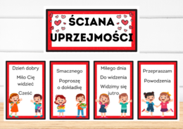 Karty demonstracyjne / pokazowe – Ściana uprzejmości