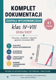 Plan pracy Zespołu Wychowawczego dla klas 4-8 z protokołami spotkań