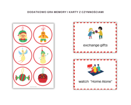 Christmas MegaPack - Ćwiczenia i gry na poznanie, utrwalenie słownictwa i zwrotów, Boże Narodzenie, Krzyżówka, Wykreślanka, Memory, Karty obrazkowe z podpisami