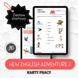 New English Adventure 2 - Unit 5 I can jump! - 2 karty pracy