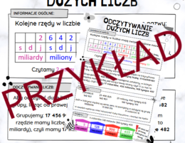 Odczytywanie i zapisywanie dużych liczb. Układ pozycyjny - wklejka